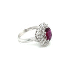 Bague en or blanc, rubis et diamant - Castafiore