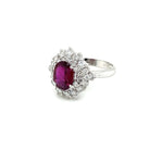 Bague en or blanc, rubis et diamant - Castafiore