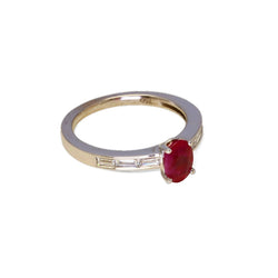 Bague en or blanc rubis et diamants. - Castafiore
