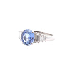 Bague en or blanc, saphir et diamants - Castafiore