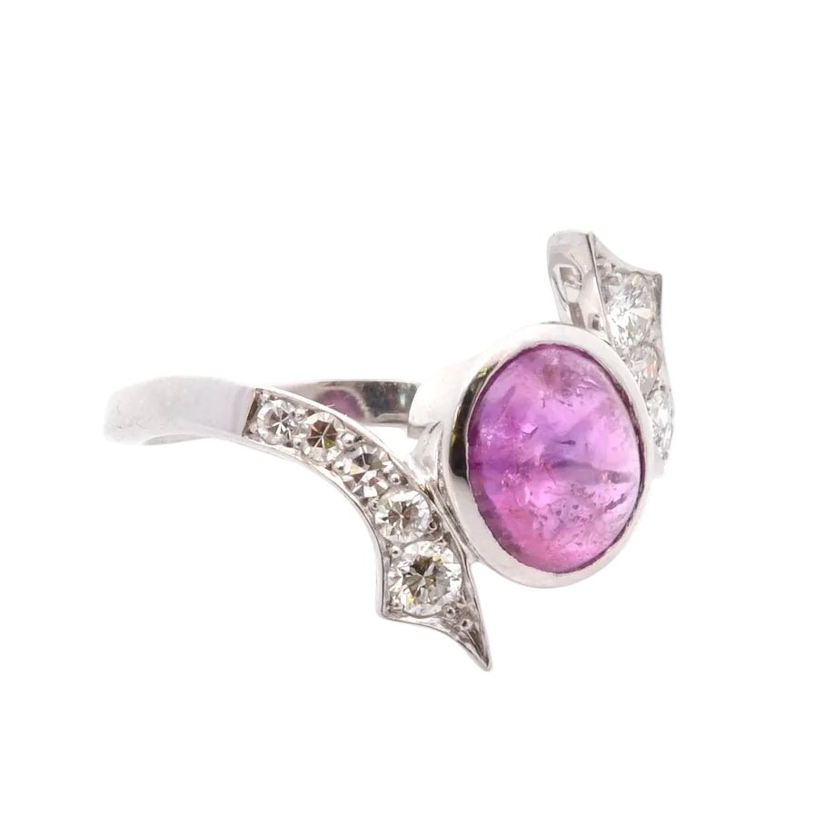 Ring vintage pink sapphire, 3.58cts