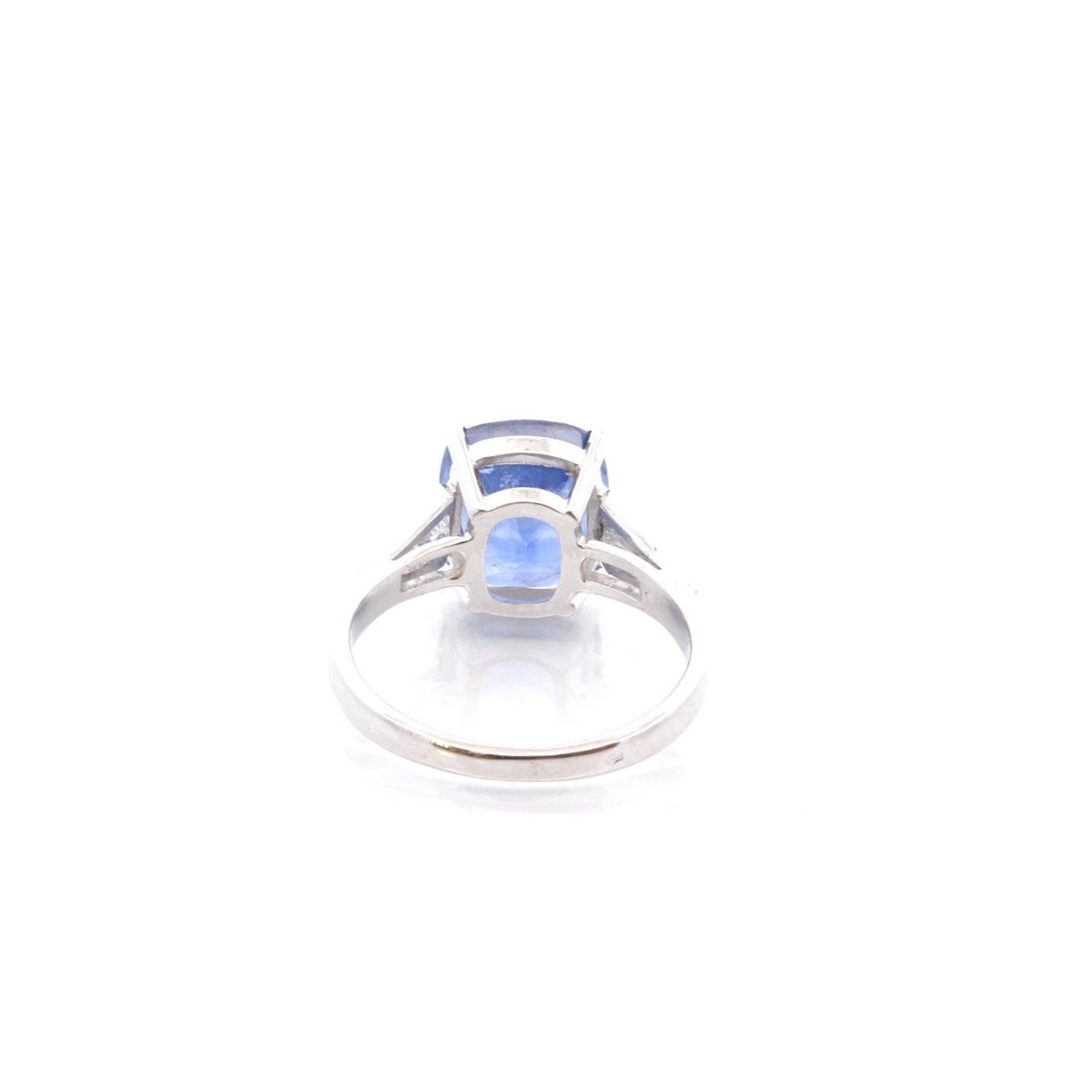 Bague en or blanc, saphir et diamants - Castafiore