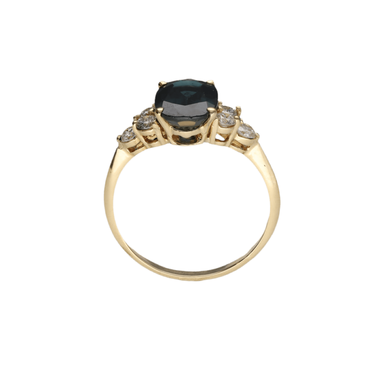 Bague en or blanc, saphir et diamants - Castafiore