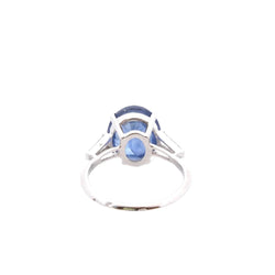 Bague en or blanc, saphir et diamants - Castafiore