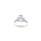 Bague en or blanc, saphir et diamants - Castafiore