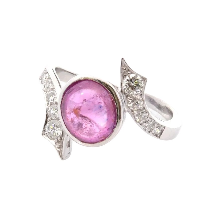 Ring vintage pink sapphire, 3.58cts