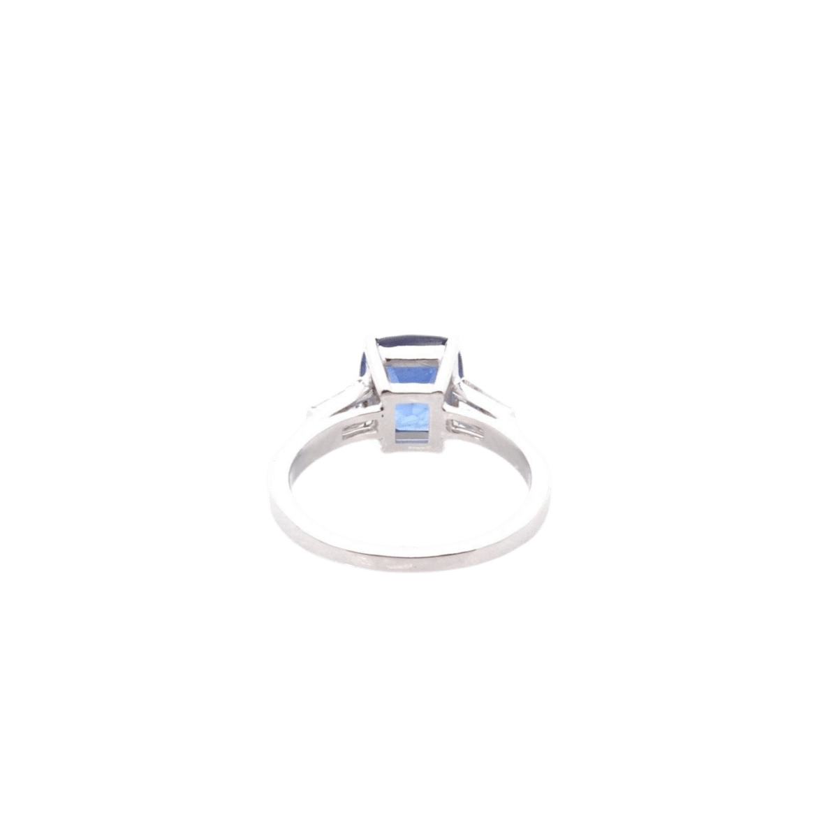 Bague en or blanc, saphir et diamants - Castafiore