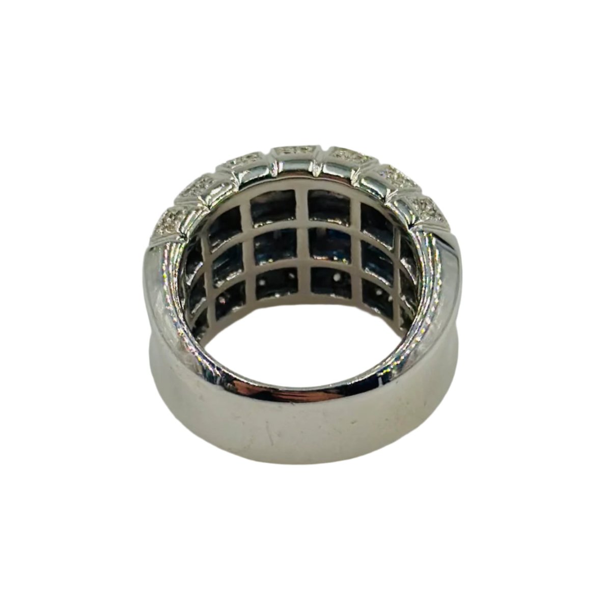 Bague en or blanc, saphirs et diamants - Castafiore