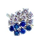 Bague en or blanc, saphirs et diamants - Castafiore