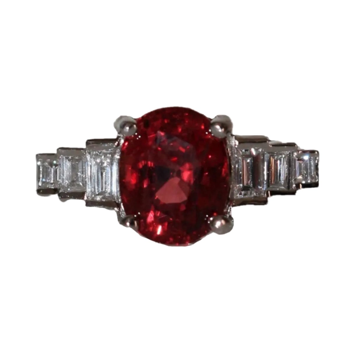 Bague en or blanc, spinelle et diamants - Castafiore