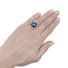 Bague en or blanc, topaze bleue et diamants - Castafiore