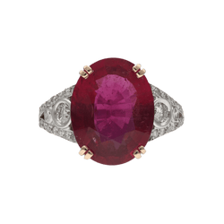 Bague en or blanc, tourmaline et diamants - Castafiore