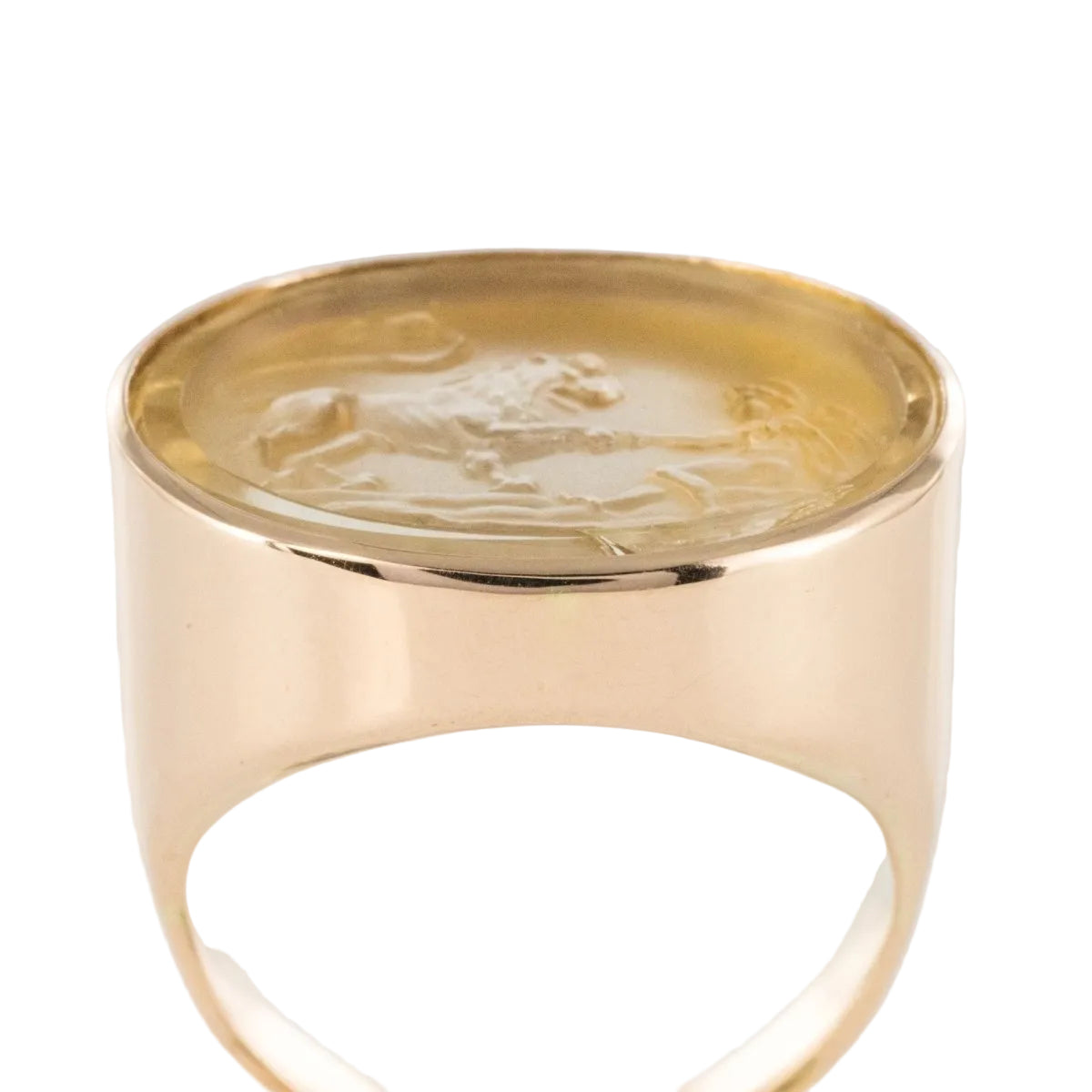 Bague en or camée sur quartz - Castafiore