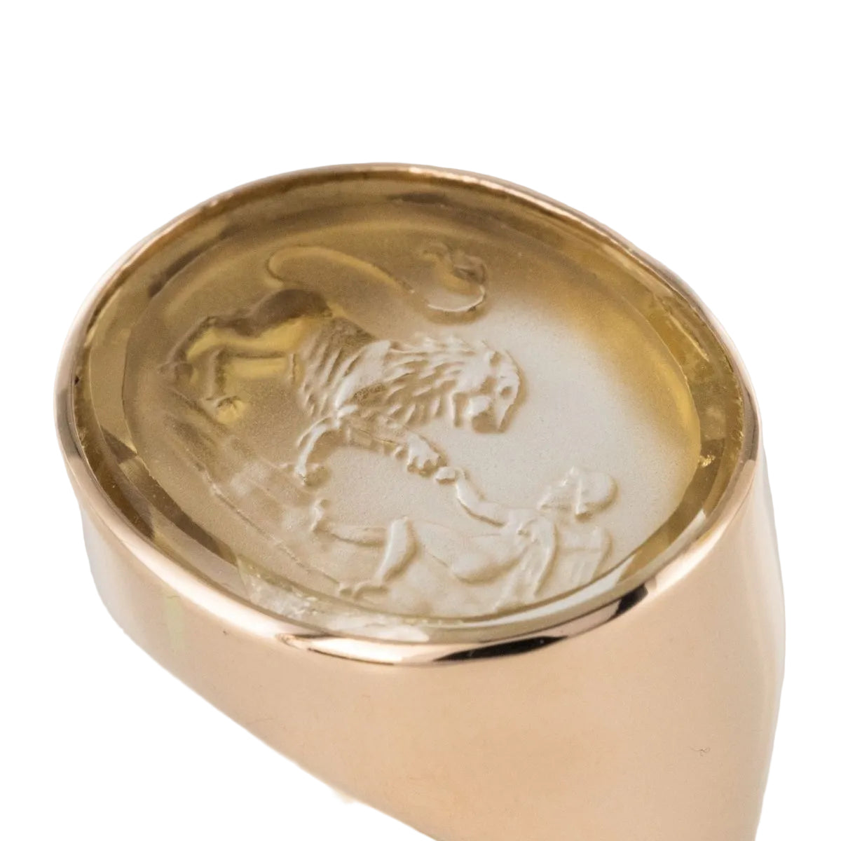 Bague en or camée sur quartz - Castafiore