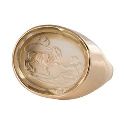 Bague en or camée sur quartz - Castafiore