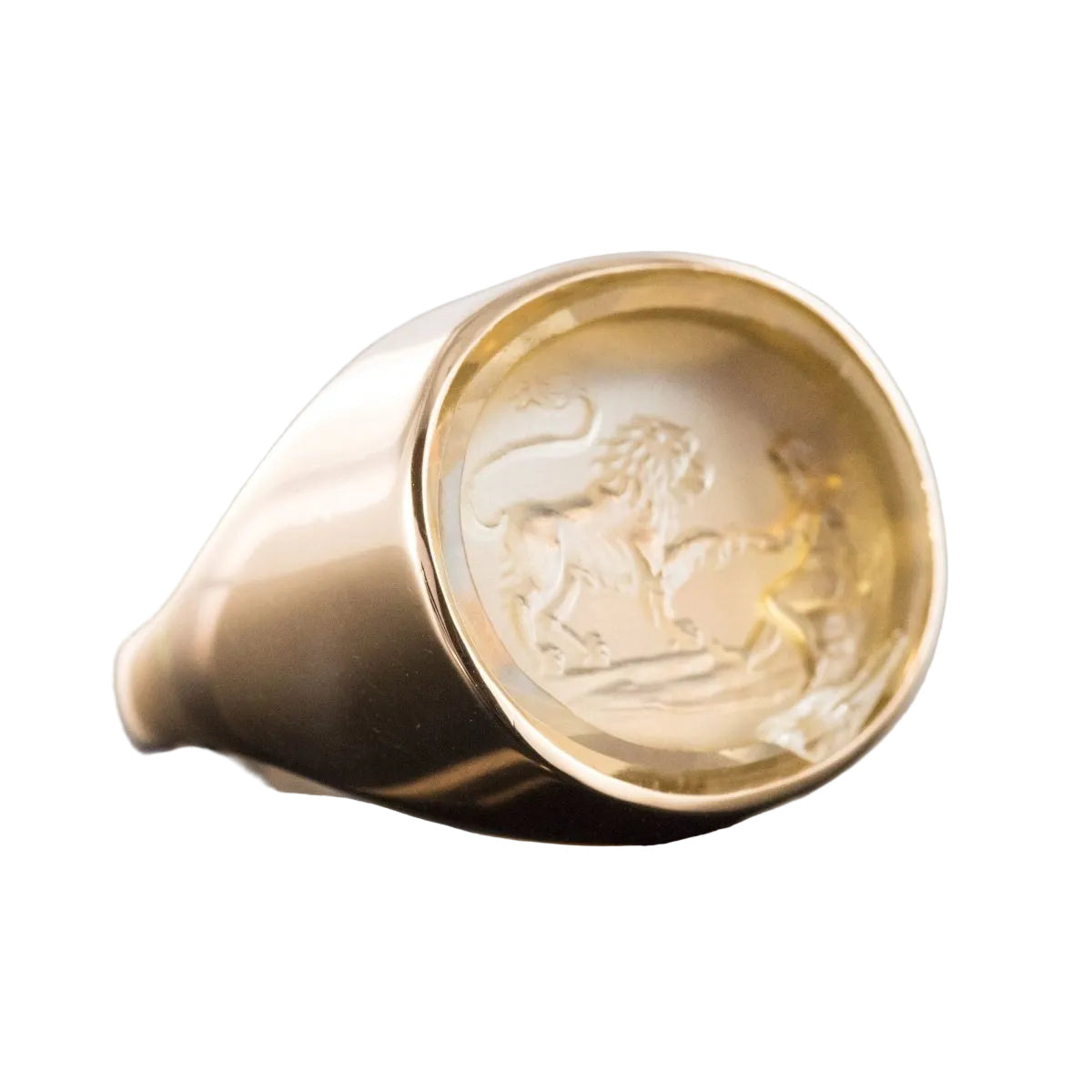 Bague en or camée sur quartz - Castafiore