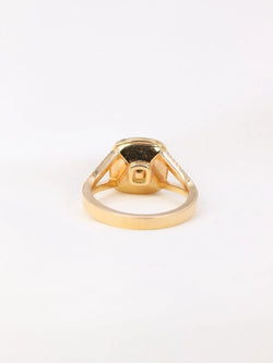 Bague en or, diamants et morganite taille coussin - Castafiore