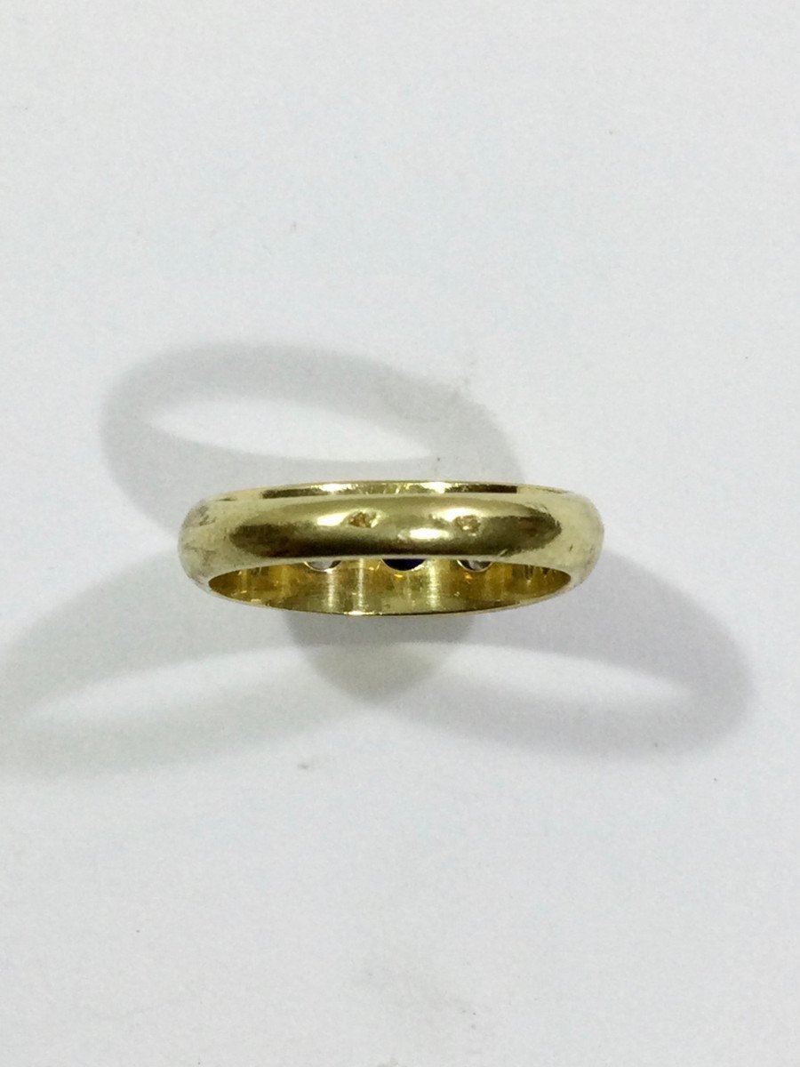 Bague En Or Diamants Et Saphir - Castafiore