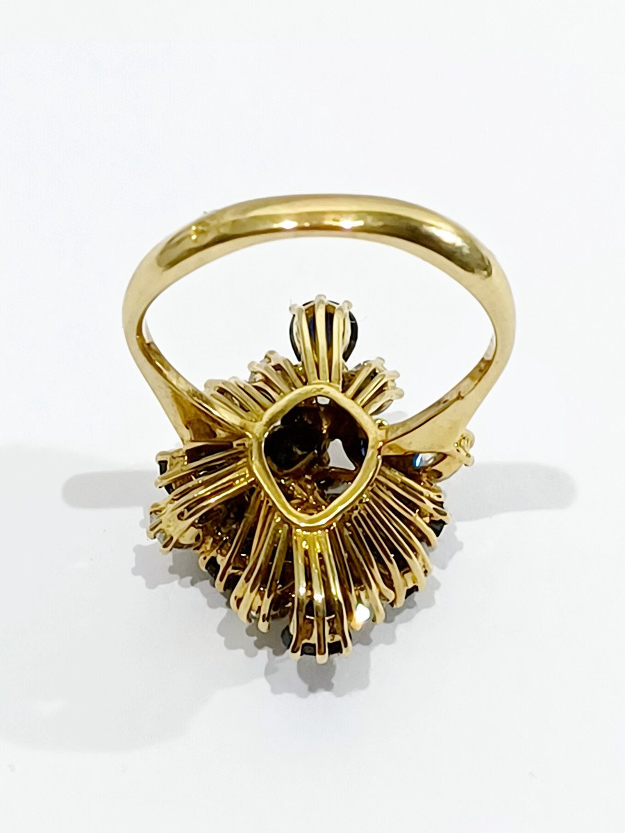 Bague En Or Diamants Et Saphirs - Castafiore