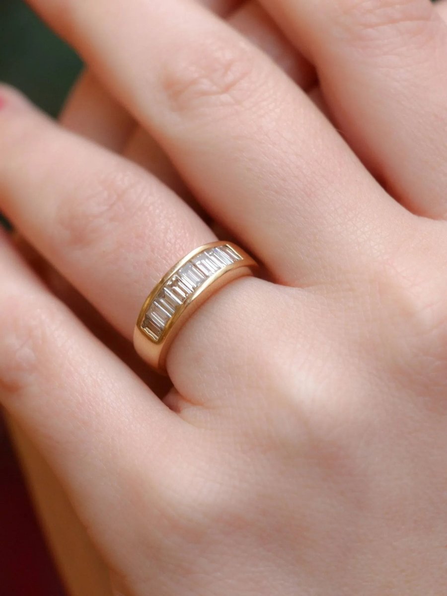 Bague en or et diamants taille baguette 1,2 ct - Castafiore