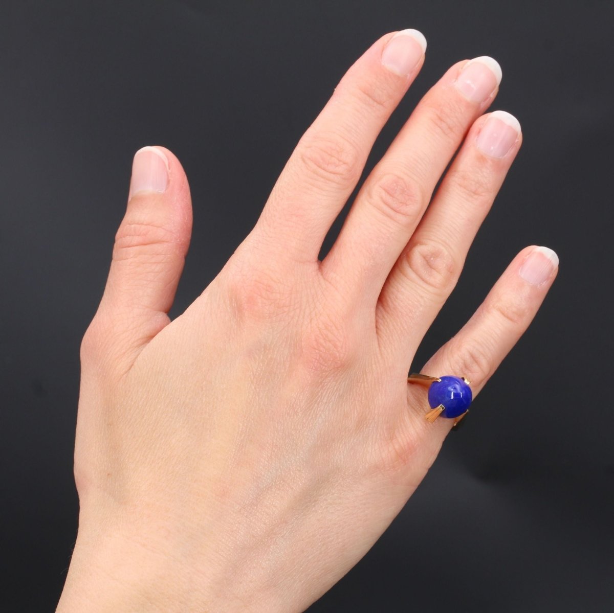 Bague en or et lapis lazuli vintage - Castafiore