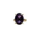 Bague en or jaune 18 carats et amethyste - Taille EU61 - Castafiore