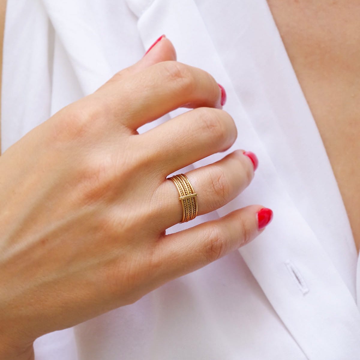 Bague en or jaune - Castafiore