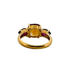 Bague en or jaune, citrine et rhodolite - Castafiore