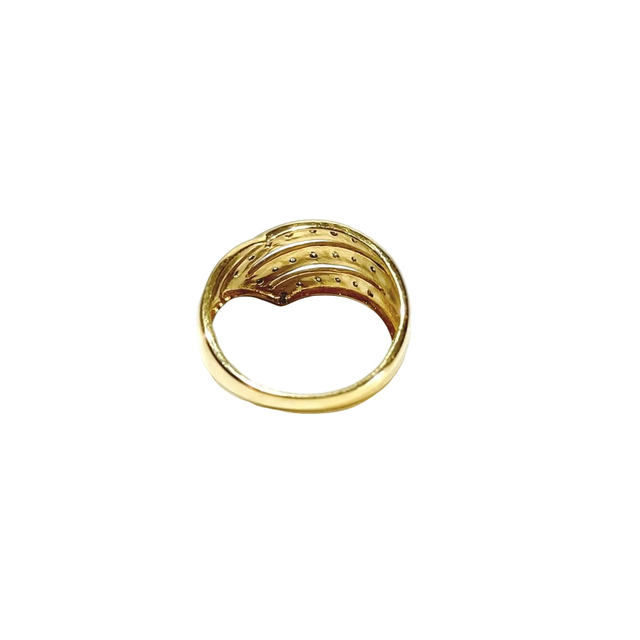 Bague en or jaune diamants - Castafiore