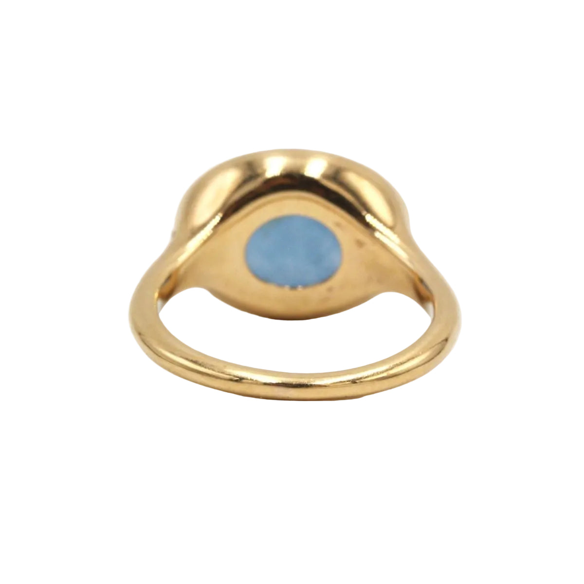 Bague en or jaune, diamants et calcédoine - Castafiore
