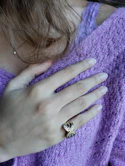 Bague En Or Jaune Double C - Castafiore