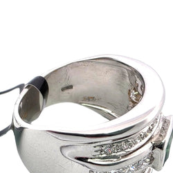 Bague en or jaune, émeraude diamants - Castafiore