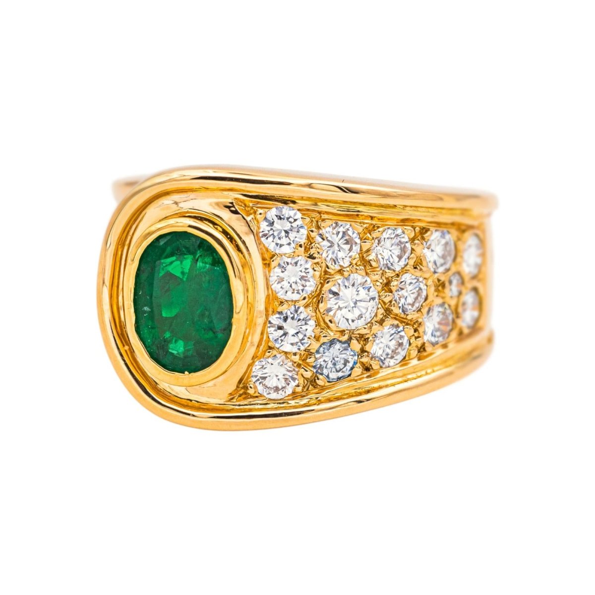 Ring Emerald yellow gold