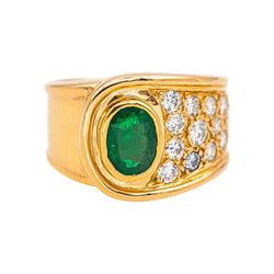 Ring Emerald yellow gold