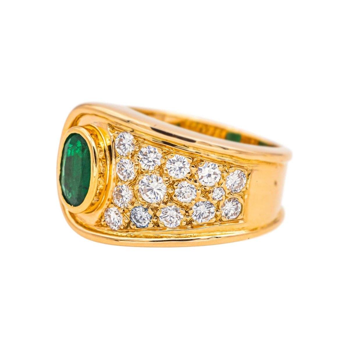 Ring Emerald yellow gold