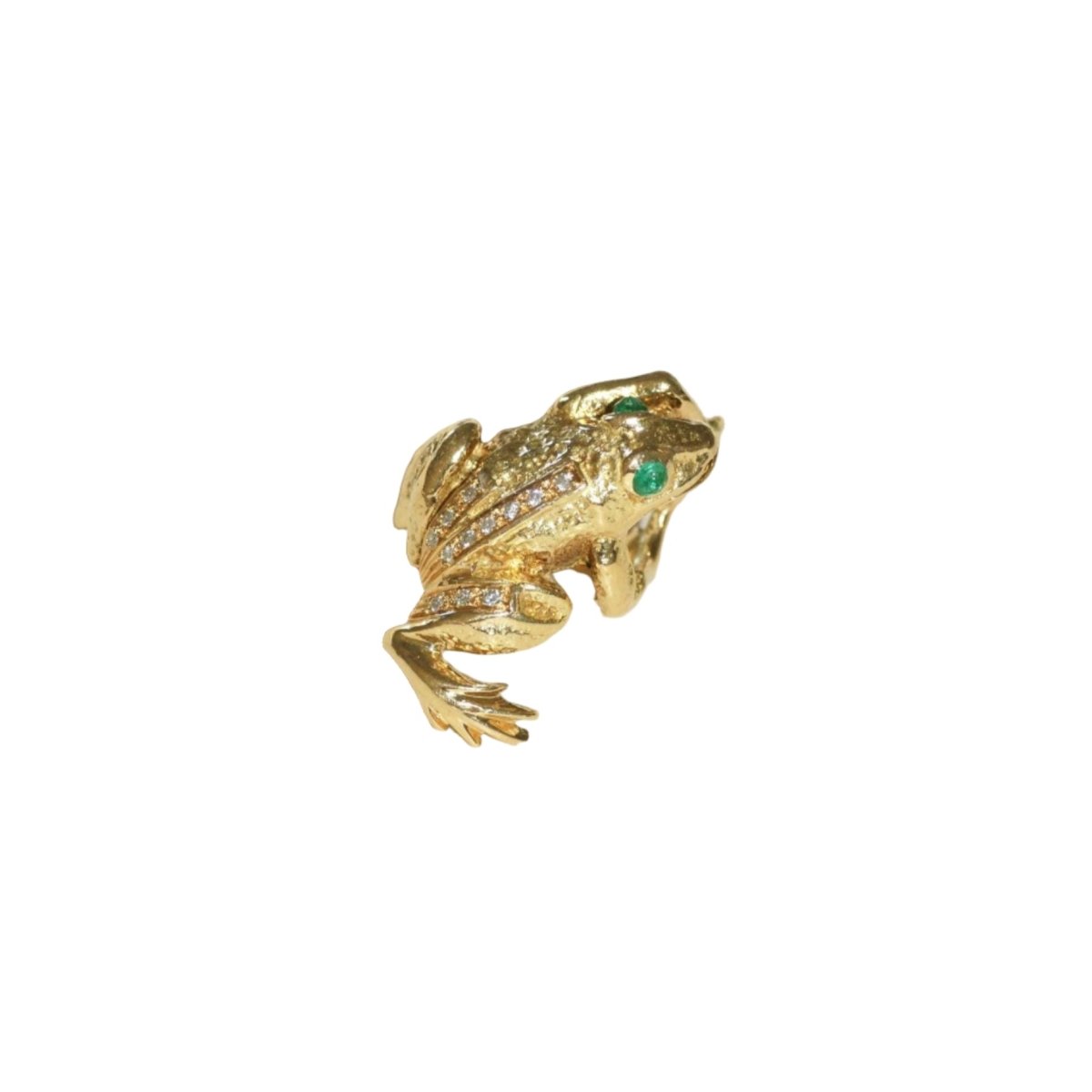 Bague en or jaune, émeraude, et diamants - Castafiore