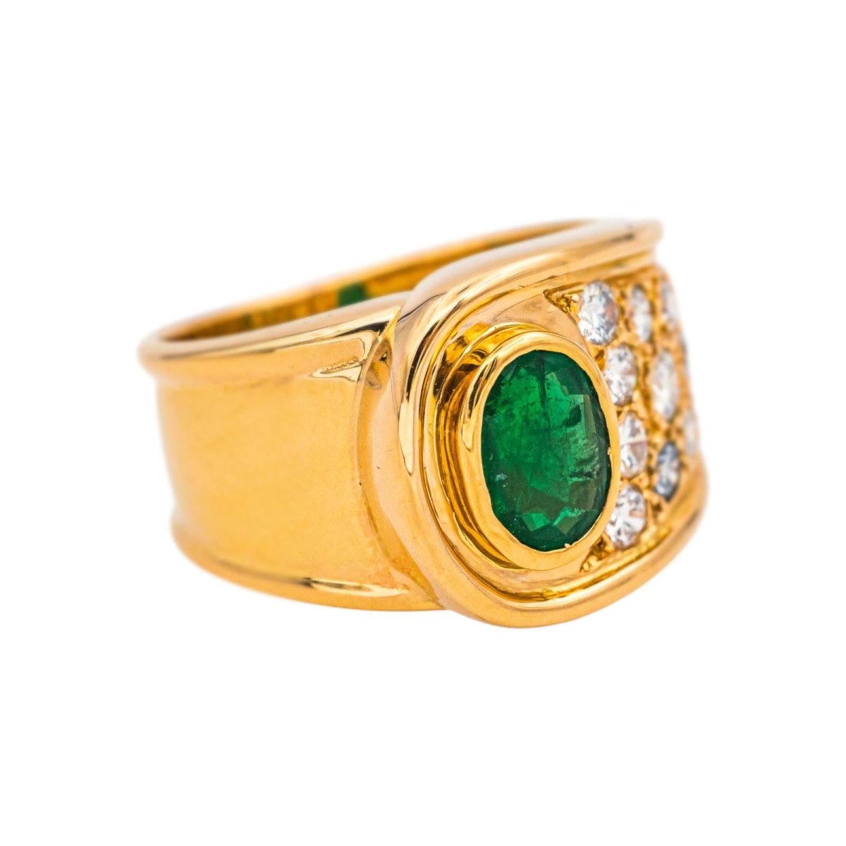 Ring Emerald yellow gold