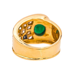 Ring Emerald yellow gold
