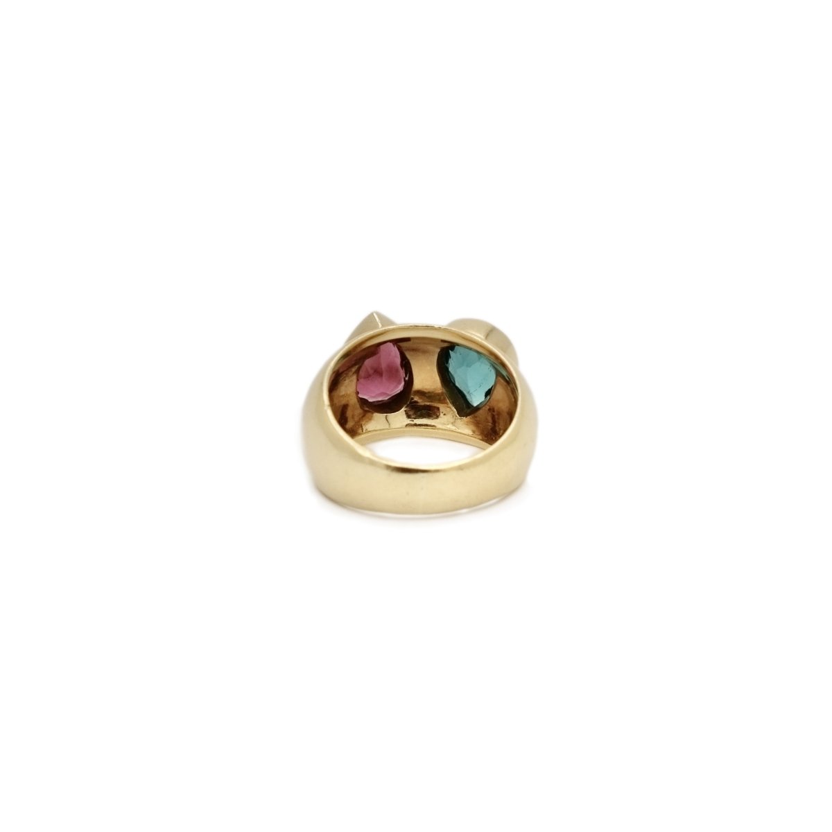 Bague en or jaune er tourmalines poires - Castafiore