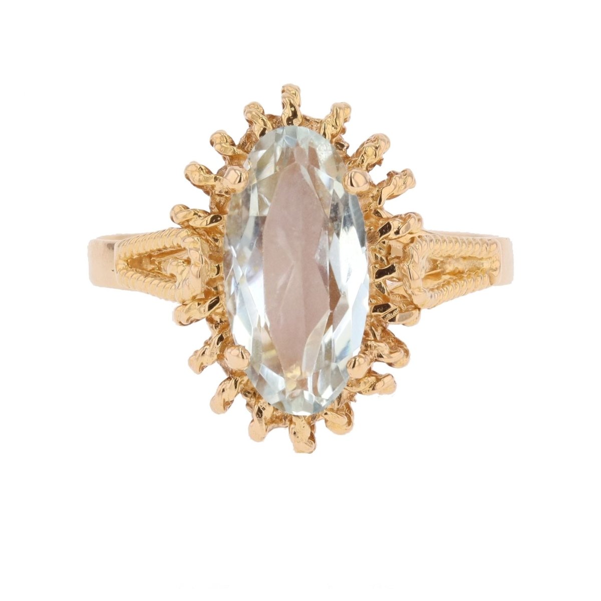 Bague en or jaune et aigue-marine - Castafiore