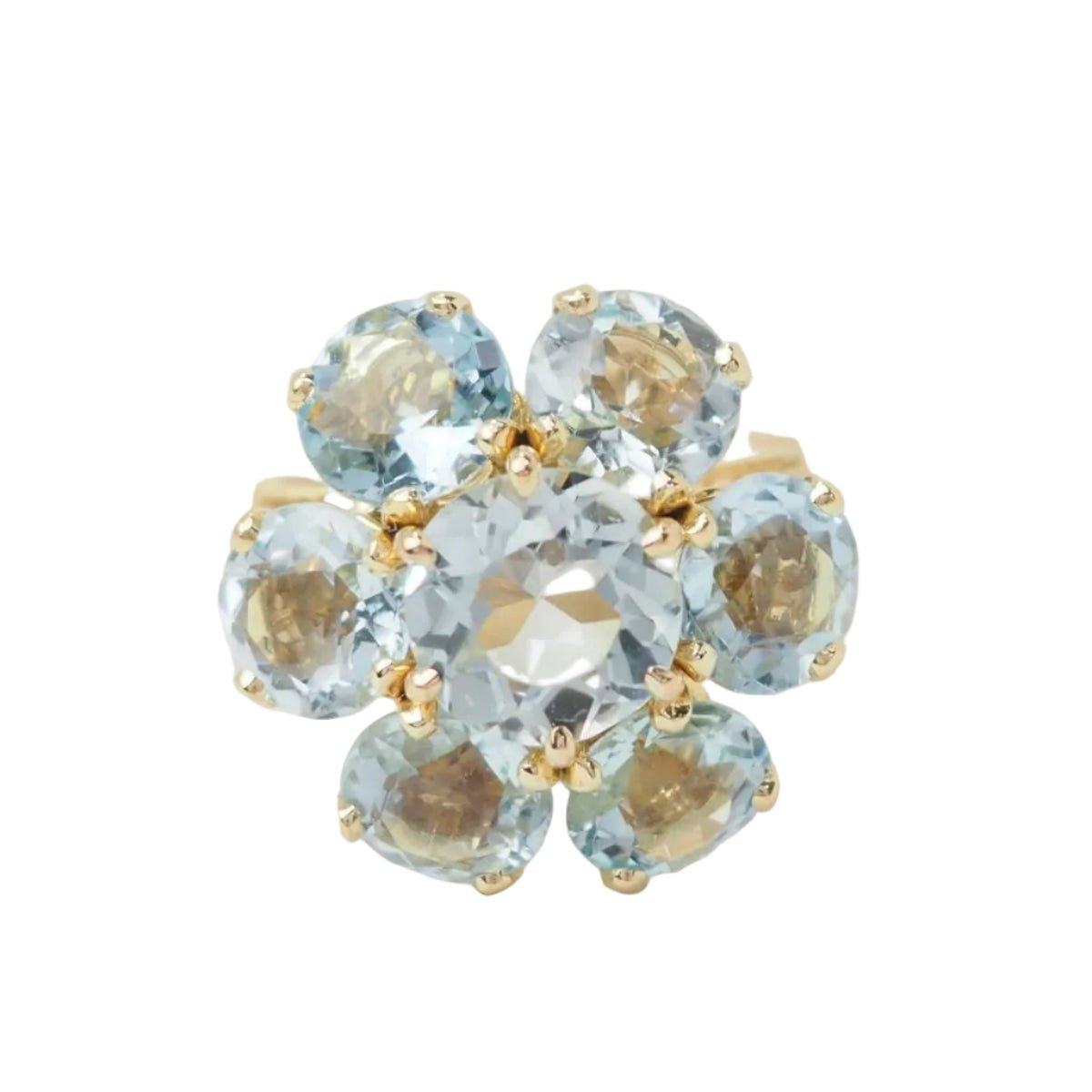 Bague en or jaune et aigue - marine - Castafiore