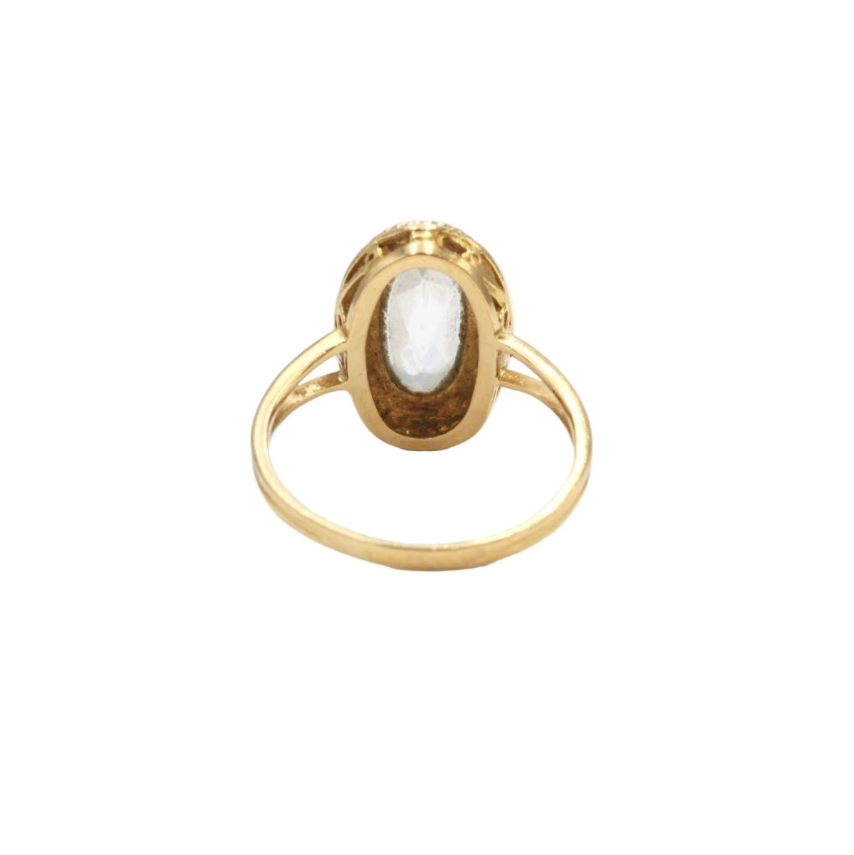 Bague en or jaune et aigue - marine - Castafiore
