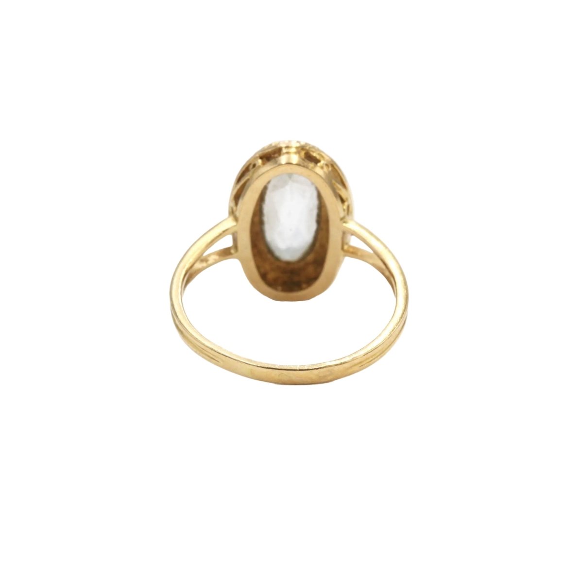 Bague en or jaune et aigue - marine - Castafiore