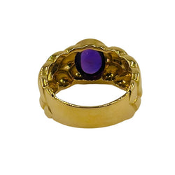 Bague en or jaune et améthyste - Castafiore