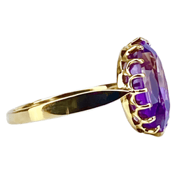 Bague en or jaune et améthyste - Castafiore