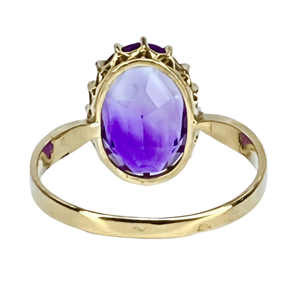 Bague en or jaune et améthyste - Castafiore