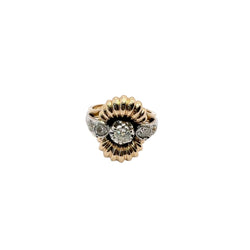 Bague en or jaune et blanc avec diamants - Castafiore
