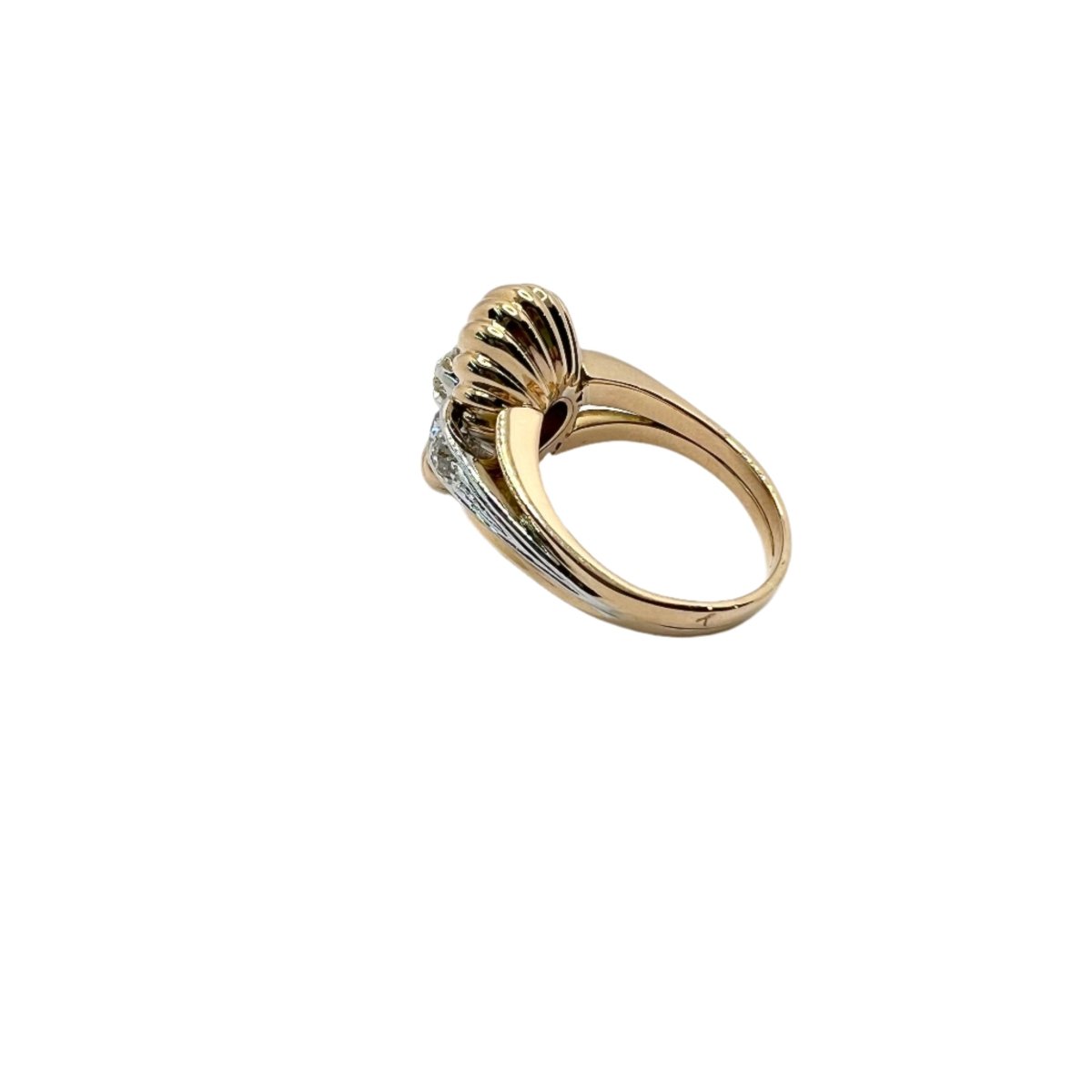 Bague en or jaune et blanc avec diamants - Castafiore