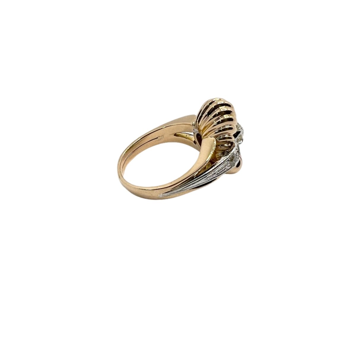 Bague en or jaune et blanc avec diamants - Castafiore