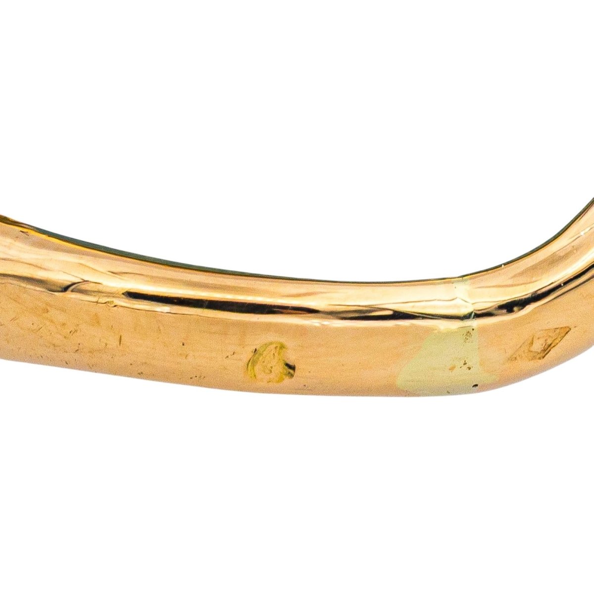 Ring Yellow gold Chrysoprase